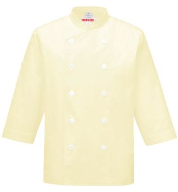 厨房・調理・売店用白衣 七分袖コックシャツ KAZEN APK210-24 コックシャツ七分袖 食品白衣jp