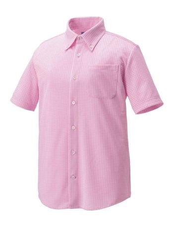 KAZEN APK238-C13 ニットシャツ きちんと見えて着心地もいいギンガムシャツで、今日も一日爽やかに。ベーシックなギンガムチェックのボタンダウンシャツを、着心地のよいニット素材でつくりました。カラーは爽やかなピンクとブルー。ボタンや糸の色にもこだわったおしゃれな仕上がりで、着る楽しさがふくらみます。白いボタンをチェックと同色の糸で留めたこだわりのディティール。小物の収納に便利な左胸ポケット。ゆるやかなラウンドカットで裾を出してもきちんと着こなせます。裾をインした、きちんと感のある着こなしもおすすめ。背中にタックを入れてふんわりさせ、動きやすさをアップ。ギンガムニット吸汗速乾を備えた、着心地のよいストレッチ素材です。制菌加工を施して衛生面にも配慮。トラディショナルなギンガムチェック柄で、きちんと感と親しみやすさを印象づけます。