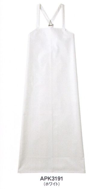 食品工場用 業務用エプロン KAZEN APK3191 胸当てエプロン 食品白衣jp