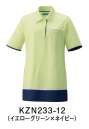 KAZEN KZN233-12 レディースニットシャツ(チュニック) バイカラー使いと、チュニック丈の「Aライン」がスタイリッシュ。スタイリッシュな印象を与える、「バイカラー×Aライン」シャツ。ケアユニフォームの定番・ニットシャツが、ここまでお洒落になりました。介護シーンで気になる太ももや腰回りを、長めのチュニック丈がカバー！さらに2色基調のバイカラー使いや2つボタンの比翼仕立てが、洗練された雰囲気を演出してくれます。・左胸にポケット付き。・裾にかけて広がる形でシルエットを美しくみせてくれます。丈はチュニック丈で気になる腰回りをカバー。下2つのボタンは人に当たらない比翼仕立て。割れにくいシリコンボタンを使用。前立ては2枚重ねで、配色がのぞくデザイン。・胸ポケットには名札やクリップライトをつけられるループ付き。ポケット口の伸びを防止します。・すっきり見えてしっかり収納できる両腰のスリットポケット。