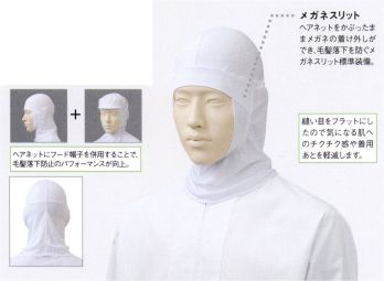 食品工場用 キャップ・帽子 KAZEN KZN470-60 フルフェイスネット（2枚入） 食品白衣jp