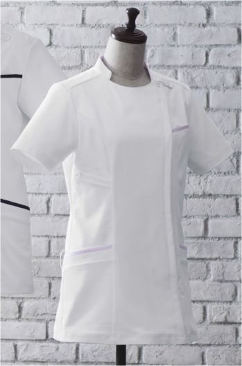 ドクターウェア 半袖ジャケット（ブルゾン・ジャンパー） KAZEN KZN700-17 レディスジャケット半袖 医療白衣com