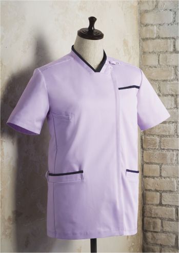 ドクターウェア 半袖ジャケット（ブルゾン・ジャンパー） KAZEN KZN705-47 スクラブジャケット半袖（男女兼用） 医療白衣com