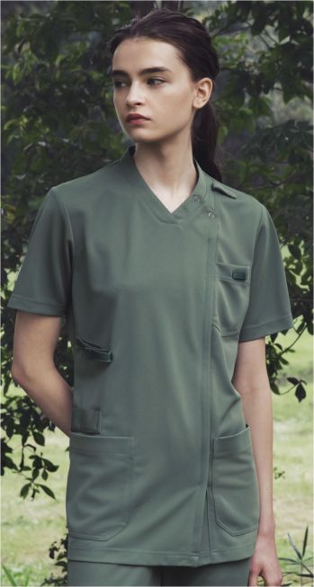 ドクターウェア 半袖ジャケット（ブルゾン・ジャンパー） KAZEN KZN715-22 スクラブジャケット半袖（男女兼用） 医療白衣com