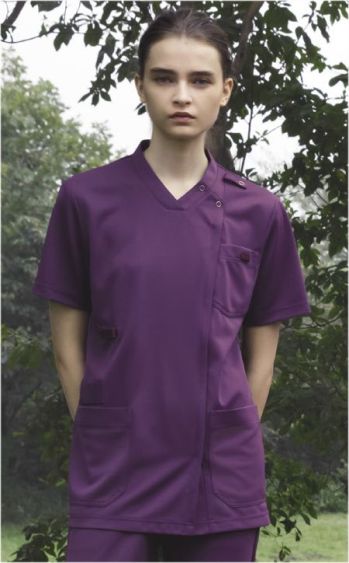 ドクターウェア 半袖ジャケット（ブルゾン・ジャンパー） KAZEN KZN715-27 スクラブジャケット半袖（男女兼用） 医療白衣com
