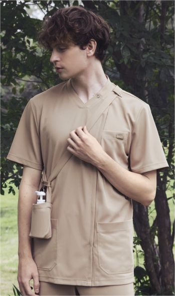 ドクターウェア 半袖ジャケット（ブルゾン・ジャンパー） KAZEN KZN715-29 スクラブジャケット半袖（男女兼用） 医療白衣com