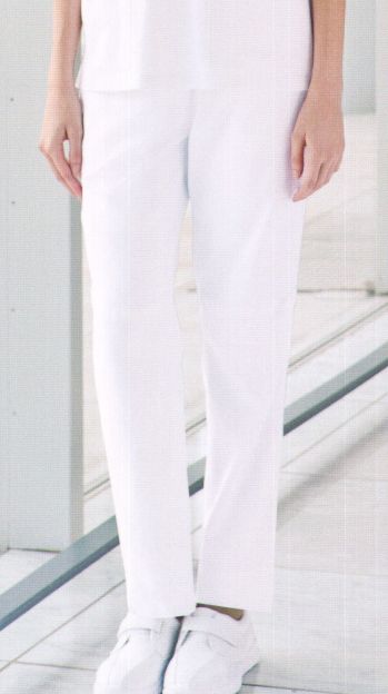 ドクターウェア パンツ（米式パンツ）スラックス KAZEN YW34-C1 レディススリムストレートパンツ 医療白衣com