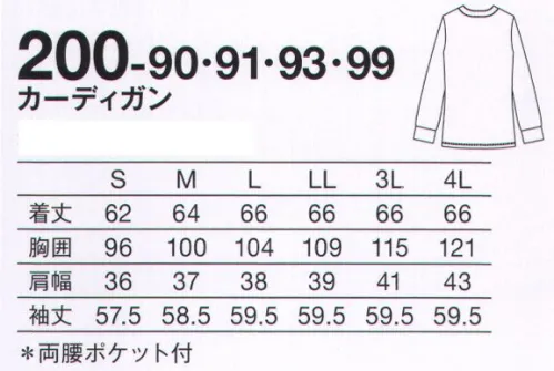 KAZEN 200-90 カーディガン ヨレない、型崩れしない。“洗えるカーディガン”工業洗濯対応だから、いつでも清潔。もちろんご家庭の洗濯機でもそのまま丸洗いできて、お手入れがラク。シンプルなデザインと、ちょうどいい丈のシルエットで、どんな看護衣にも合わせやすい。かわいいボタンがアクセント。●ほどよいストレッチ性とフィット感で、袖口をまくってもピタッと止まる。●ステッチの入った個性的なデザインのボタンがアクセント。 サイズ／スペック