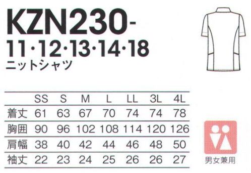 KAZEN KZN230-12 ニットシャツ 鮮やかギンガムではつらつと。きれいな色の大きなギンガムチェック柄が、ワークシーンを明るく元気に彩ります。伸びやかなニットで動きもアクティブ。それぞれイメージが違うカラフルな5色をご用意しました。デザイン性と機能性を高めたギンガムシャツの新しい顔。人気のギンガムを鮮やかなカラーとライン使いでアレンジ、働きやすさを考えたディテールを散りばめました。ストレッチの効いたニット素材で、どんな動きもスムーズに。●ボタンが人に当たらない比翼仕立て。割れにくいシリコンボタンを使用。前立ては2枚重ねで、配色ラインがのぞくデザイン。●身頃の切り替えラインですっきり見える。●斜めのカットでモノが落ちにくい両腰の大きなポケット。配色パイピングがアクセント。ライトニット（ニット素材）薄くて軽く、さらりとした肌触りのニット素材です。伸縮性、洗濯耐久性にも優れます。 サイズ／スペック