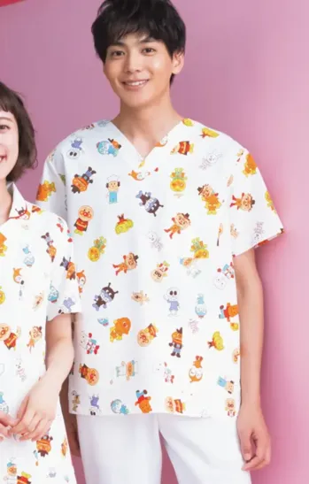 ドクターウェア 半袖ジャケット（ブルゾン・ジャンパー） KAZEN ANP132-C40 スクラブ（男女兼用） 医療白衣com