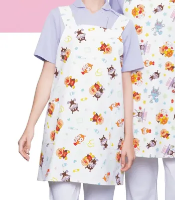 ナースウェア エプロン KAZEN ANP918-C41 プリントエプロン 医療白衣com