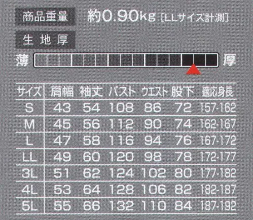 山田辰 1-3950 つなぎ服（3950） AUTO-BI EVOLUTION SERIESワーキングだけではなく、ストリートでも映えるカジュアルシリーズとして人気のブランド「オートバイエボリューション」。オシャレ心をくすぐるカラー、マテリアル、デザインは特に若い世代の支持を集め、定番のシリーズとしてさらに進化を続けています。スッキリとした胸元がこだわりのシンプルデザインを表現。カッコ良さにこだわった細見のシルエット！スタイルを一新した最新エボリューションシリーズのつなぎ服新登場！今までのエボリューションシリーズのゆったりとしたシルエットから一新、スタイルの良さにこだわった細見のシルエットを持つ最新つなぎ服「1-3950」が今季デビュー。胸ポケットのシンプルなデザインは細身のスタイルにマッチしユニフォームをスッキリと魅せることに成功。ストレッチ素材採用で動きにもこだわったつなぎ服「1-3950」は今季注目のワークアイテムです。右胸には野帳も余裕で入るマチ付きの大型ポケットを採用。ファスナーのみデザインでユニフォームの胸元をスッキリとスマートに見せています。左胸にも縦型ファスナーのポケットがあり携帯電話などの収納に便利です。腰部にはウエストのサイズを自由に調節できる大型マジックテープを採用。脚部両サイドにはカーゴポケットを付けました。もちろんオーバーフラップ付き。袖口は大型マジックテープの採用で自由にサイズを調節できます。この商品は特殊染めの為、多少色ブレが発生することがありますがご了承ください。 サイズ／スペック