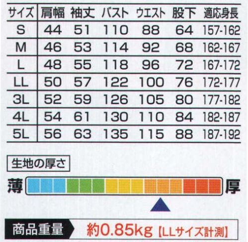 山田辰 1450 ツヅキ服(4-1450) サイドカーのベーシックスカイブルー。 サイズ表