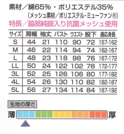 山田辰 8301 半袖ツヅキ服(1-8301) 機能充実の三重環縫タフネスユニフォーム。夜間に光る反射テープを織り込んだタブや、マチ付の胸ポケットなど、充実の機能をそのスタイルに組み込んだスタイリッシュユニフォームが今季新登場です。ただスタイリッシュなだけでなく、強力三重環縫によりさらにタフに仕上がっています。三重のステッチの両端と中央のステッチの色を変えるなど、細かなおしゃれポイントも満載です。カラーもインパクトのある人気の4色をご用意しました。ワークシーンにピッタリのタフネスユニフォーム、今季おすすめの一着です。※長袖タイプは商品番号「8300」になります。 サイズ／スペック