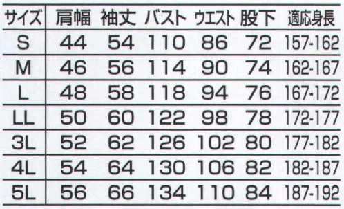 山田辰 8900 つなぎ服 防臭・消臭・抗菌を実現した爽やかユニフォーム。【DEOCROSS】シキボウデオクロスは「防臭」「消臭」「抗菌」の3つの効果を持つ、爽やかさをキープするクリーン素材です。ニオイの原因、最近の増殖を抑制します。化学的中和反応で消臭します。繰り返し洗濯しても効果はほとんど低下しません。加工による風合いの劣化が少なく、やさしい肌触りがそのまま持続します。●胸ポケットには、アールのカットとカラーの切り返しが新鮮なオーバーフラップと、ユニフォームにアクセントを与えるカラーステッチを採用。シャープなユニフォームデザインをより一層引き締めます。●胸ポケットはマチがありますので通常のポケットと比べても容量たっぷり。●脚部両サイドには胸ポケットと同じデザインのカーゴポケットを付けました。●袖口は大型マジックテープの採用で自由にサイズ調節できます。 サイズ／スペック