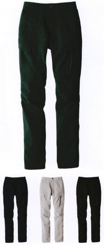 ビッグボーン EBA6313 ノータックカーゴパンツ 通気性抜群の素材を使用したストレッチテーパードパンツ。ウエストストレッチで快適な履き心地。
