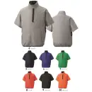 作業服JP 男女ペア 半袖ジャケット（ブルゾン・ジャンパー） ビッグボーン KF96030 チタン加工半袖ブルゾン（ファン・バッテリー別売）