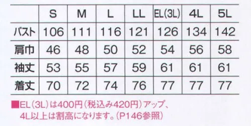 ビッグボーン 625 長袖シャツ こだわりぬいた素材・色・デザイン。機能とコストを徹底追求！※サイズ6Lは販売終了いたしました。 サイズ／スペック