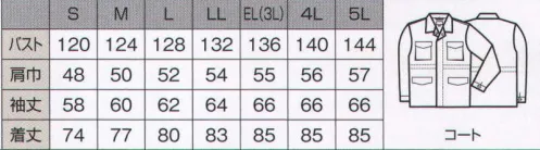 ビッグボーン 7115 コート ハードワークにも対応できるニューベーシック。 ※「Sサイズ」は、販売を終了致しました。 サイズ／スペック
