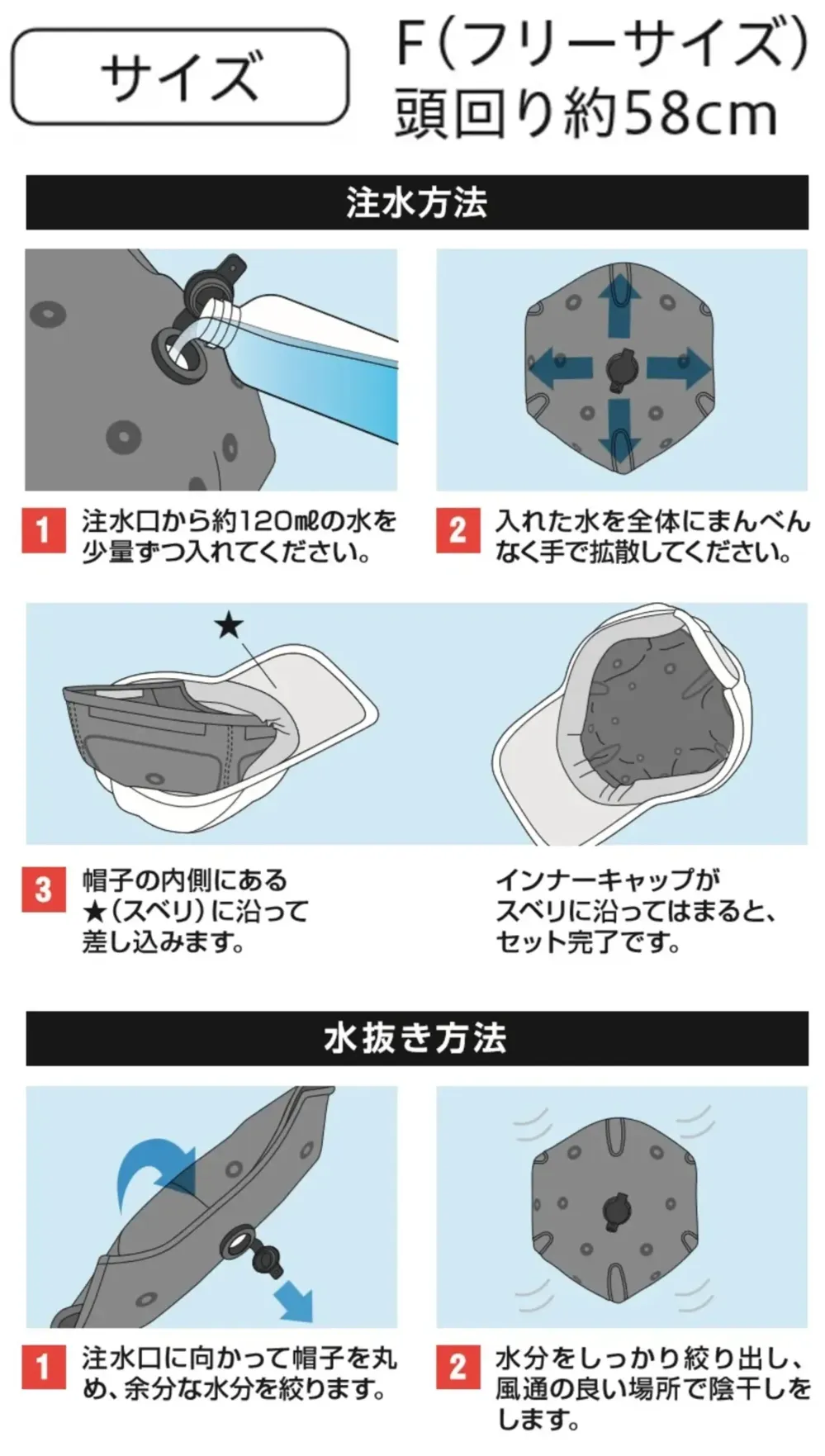 ビッグボーン AT9002 アクアウォーターインナーキャップ サイズ・スペック