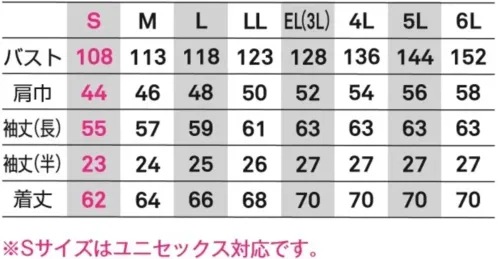 ビッグボーン EBA6018 半袖ジャケット サイズ／スペック