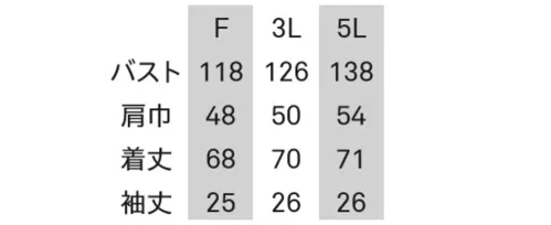 ビッグボーン TH614N 冷蔵服2026半袖ジャケット単体 サイズ／スペック