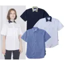 医療白衣com 介護衣 半袖シャツ ボンマックス BKB4505 ビームス ユニセックスレギュラーカラーシャツ