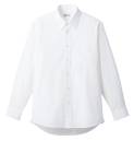 ボンマックス FB4534U ブロードレギュラーカラー長袖シャツ 人気の“ホワイト”に白ボタン仕様が新登場。※FB4526U 黒ボタンタイプもございます。