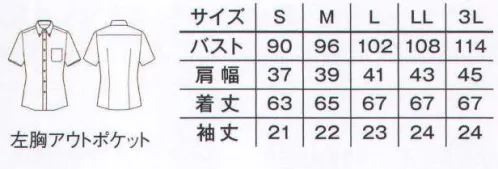 ボンマックス FB4022L レディスニット吸汗速乾半袖ブラウス 爽やかな着こなしを演出する細ストライプ柄。左胸にはペンやメモ、伝票が入れられるアウトポケットが付いています。●汗に強い！「アルティマ」生地。生地構造特性から、汗をかいても肌に残りにくく、サラッとした着心地が楽しめます。さらに、ポリエステルを混ぜた生地特性から、洗濯後に乾きやすく、型崩れしにくいため、取り扱いも簡単。ニット素材のため、伸縮性があり、ストレスフリーな着用感を与えてくれます。●台衿芯部分に使用したファイテンが心身ともにリラックスした状態へとサポートします。【ファイテン素材4つのポイント】●多くのアスリートも愛用する本格機能。世界規模のスポーツ競技会でも、多くのアスリートが身につけているファイテンのアクアチタン製品です。●心身のリラックスなど快適な毎日をサポート。アクアチタンは心身を本来のリラックスした状態へとサポートしてくれます。●ファイテン技術を使ったアクアチタン製品。素材としても注目されているチタンをファイテンのテクノロジーにより、ナノレベルで水中に分散したものが「アクアチタン」です。●通常の約10倍ものアクアチタンを含浸。ファイテンの水溶化メタル技術によりチタンをナノレベルで水中に分散することにより、繊維の1本1本に含浸させることに成功しました。シャツには通常の約10倍のアクアチタンが含浸されています。 サイズ／スペック