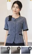 ボンオフィス AJ0862 オーバーブラウス 華やぎ そして 好印象SOPHIATweedソフィアツイード多彩な糸使いで表情豊かに織り上げたサマーツイードは、日本製ならではのこだわり素材で高級感たっぷり。エレガントなデザインとカラーで、ワークシーンがぱっと華やぐような、優しく品格のあるスタイルを演出します。ECOtopia® 生地全体の20％に再生ペットが使用されています。～ECOtopia®（エコトピア）地球の未来の為に～持続可能な社会の実現のため、BONMAXが環境対応製品で貢献するECO活動です。REMU®（レニュー）高品質なリサイクル素材「REMU®」破棄される裁断クズ・衣料品を分解・再重合して、糸を作り出すことで、新しい服に生まれ変わる素材「REMU®」。生まれ変わったポリエステル糸は、石油由来のものと同等の高い品質です。有限な石油を守りCO2削減につながる、今、注目のサスティナブルな取り組みです。通気度86.6（&#13220;/(&#13216;・S)）※JIS L 1096 A法(フラジール形法)通常 50（&#13220;/(&#13216;・S)）以上は通気性が高いと言われています。