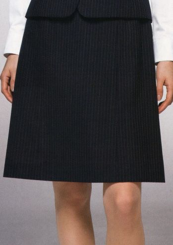 ボンオフィス AS2300 Aラインスカート 世界初！女性のオフィスウェアにコーデュラファブリックが登場！『毎日着る服だからこそ、美しく快適に着てもらいたい。』そんな思いから、ボンマックスがインビスタ社とコラボして開発した最高級素材「コーデュラファブリック」。強さ（耐性）だけでなく、しなやかさや美しさも兼ね備え、全ての働く女性の、常識を変えるオフィスウェアが誕生しました！しなやかで強いコーデュラファブリックを使用したピンストライプスーツは、清潔感のあるカラーストライプとサテンの光沢で洗練された女性を表現。企業の品格を高めるスタイルを創ります。●綾組織をベースにした印象的な2色のピンストライプ。●ネイビーには清潔感のあるブルーとパープルグレイ、ブラックは上品なレッドとグレイをアレンジ。●最高級ウールのしなやかで美しい質感、保温性・吸放湿性。●PTT繊維ソロテックスのソフトな風合いとしなやかな伸縮性。●超極細ポリエステルによるソフトで高級感のある手触り。●導電性繊維が不快なパチパチ感やほこり付きを防止。●通常ナイロンの7倍の摩耗強度・引き裂き・引っ張り強度のコーデュラを採用。●家庭洗濯（手洗い）可能『強く、しなやかで、美しい。』コーデュラファブリックのココがすごい！！POINT1【驚きの耐久性】通常のナイロンの7倍もの強度を持つコーデュラは、摩耗、引き裂き、擦り切れに強いのが特長です。お仕事で忙しい毎日、着ている服の前端やポケット端、袖口などが毛羽立ったり擦り切れてしまったりなんていう経験がある方も多いはず。そんな不快な思いも、このコーデュラファブリックなら解決してくれるのです。POINT2【軽量でしなやか】耐久性が高い素材というと、丈夫さと引き換えに分厚くゴワゴワとした着心地というイメージを持たれる方も多いはず。しかし、コーデュラは耐久性が高いだけでなく、柔軟性も備えた軽さも特長です。長時間の着用でもストレスが無く、快適な着心地です。繊維自体が細いため、生地が分厚くならず、すっきりとしたシルエットも叶えます。POINTO3【最旬ファブリック】しなやかな強靭性を持つコーデュラに、ポリエステルとウールを混紡させ織上げました。美しい表情と、滑らかな手触りが魅力の最高級織物です。ダークカラーをベースに洗練された「ドット」「シャドーストライプ」「カラーストライプ」の3種類を取り揃えました。好みや職種に合わせて最適なものをお選びください。さらにこんな機能も満載「SOLOTEX」ソフトな風合いとしなやかな伸縮性が特長のPTT繊維。バネのようならせん状の分子構造により、シワになりにくく、形崩れを防ぎ美しいシルエットを保ちます。※「ソロテックス」は、帝人フロンティア（株）の素材です。「トレビラマイクロ」ドイツメーカーの高級機能素材。超極細の繊維が、スーパーファインウールのようにソフトで高級感のある手触りを実現します。優れた通気性が快適で、毛玉になりにくくホームケアも楽です。「導電性繊維」繊維内に電気を通す導電性繊維が、空気中に電気を逃がし不快なパチパチ感やまとわりつきを防ぎます。また、ホコリの吸い付きを軽減。汚れが目立ちやすい色でも安心です。