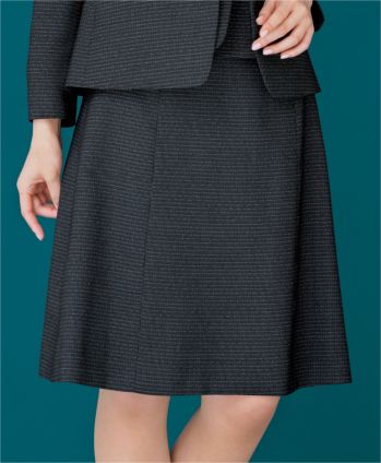 ボンオフィス AS2343 Aラインスカート Monotone Tweed凛とした印象のモノトーンコーデに柄×柄のミックスパターンで表情をプラス。エレガントなデザインと上質な生地感で女性の美しさを最大限に引き出します。■裏地に抗菌防臭加工「ポリジン・バイオスタティック」を採用！ポリジン社（スウェーデン）が開発した銀イオン（Ag+）による抗菌防臭加工「ポリジン・バイオスタティック」。汗のニオイや部屋干し臭の原因となる菌の成長を抑制し、ニオイの発生を防ぎます。有効成分である塩化銀は環境にもやさしく無香料なので、周りの人にも安心＆安全です。■形状特長・左脇開き＆斜めポケット脱ぎ着がスムーズな左脇ファスナー開き。出し入れしやすい両脇斜めポケット付きです。・後ろウエストゴムウエストは後ろゴム仕様。5cmのアジャスト分量がサイズ変化に柔軟に対応します。
