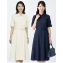 事務服JP オフィスウェア 七分（八分）袖ワンピース ボンオフィス AUO5300 ワンピース