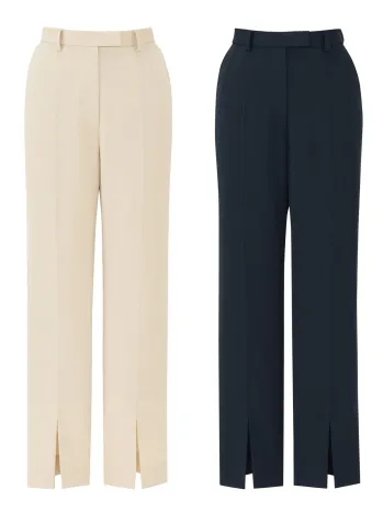オフィスウェア パンツ（米式パンツ）スラックス ボンオフィス AUP6301 スリットパンツ 事務服JP