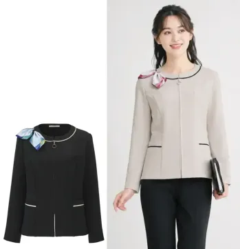 オフィスウェア 長袖ジャケット（ブルゾン・ジャンパー） ボンオフィス BCJ0129 ソフトジャケット 事務服JP