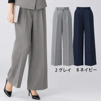 オフィスウェア パンツ（米式パンツ）スラックス ボンオフィス BCP6108 ワイドパンツ 事務服JP