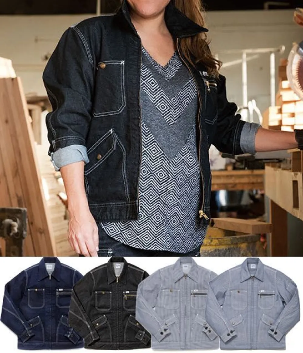 リー) Lee レディース ジップアップジャケット LWB03001 8 インディゴ