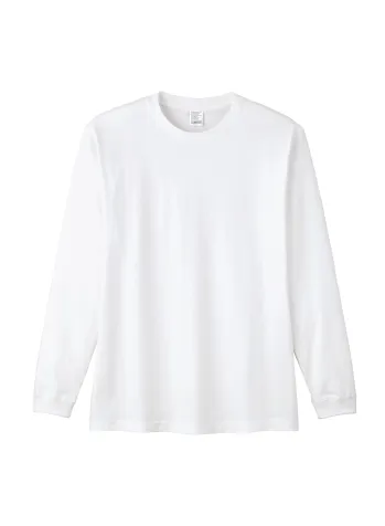 男女ペア 長袖Ｔシャツ ライフマックス MS1612W 5.6オンスハイグレードコットンロングスリーブTシャツ（ホワイト） 作業服JP