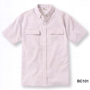 男女ペア 半袖シャツ ベスト BC101 半袖ペアシャツ 作業服JP