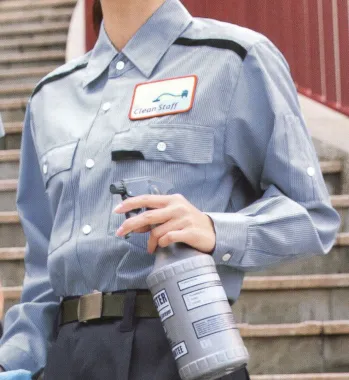 ユニフォーム1 ベストの長袖シャツ 396