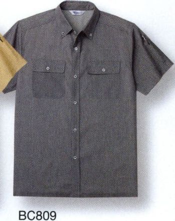 男女ペア 半袖シャツ ベスト BC809 半袖ペアシャツ 作業服JP