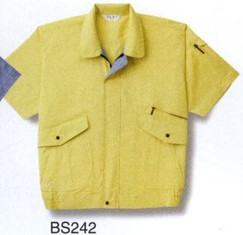 男女ペア 半袖ジャケット（ブルゾン・ジャンパー） ベスト BS242 半袖ペアブルゾン 作業服JP