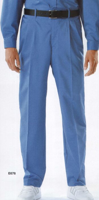 男女ペア パンツ（米式パンツ）スラックス ベスト E676 ツータックパンツ 作業服JP