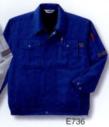 男女ペア 長袖ジャケット（ブルゾン・ジャンパー） ベスト E736 長袖ペアブルゾン 作業服JP