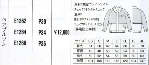 ベスト E1262 ペアブルゾン パステル色やヴィヴィット色で個性を。明るいパステルカラーをヴィヴィットな配色で組み合わせた個性を主張する人気シリーズ。最先端のデザインと機能性を誇り、男女それぞれのアイテムをセットで揃え、都市のあらゆるワーキングシーンで注目をあびています。 サイズ／スペック