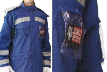 ベスト G5326CP 防水防寒コート付替え用クリアポケット（ブルー用） 防水防寒コートの左胸・左袖のワッペン用透明ポケットの付け替え用