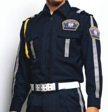 セキュリティウェア 長袖シャツ ベスト G5525A 冬長袖シャツ（反射付） 作業服JP