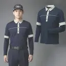作業服JP セキュリティウェア 長袖ポロシャツ ベスト GA0715 長袖ポロシャツ ネイビー