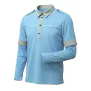作業服JP セキュリティウェア 長袖ポロシャツ ベスト GA0716 長袖ポロシャツ ブルー