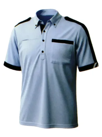 セキュリティウェア 半袖ポロシャツ ベスト GA0906 半袖ポロシャツ サックス 作業服JP